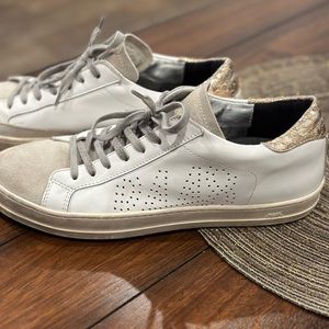 P448 You Can Surf Later John Low Top Leather and Suede Sneakers 39